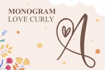 Monogram Love Curly Font – Elegant Decorative Script for Personalized Designs