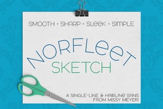 Elegant Single-Line Sketch Font for Creative Design Projects