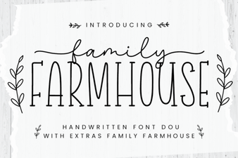 Charming Family Farmhouse Font for Rustic Design Projects