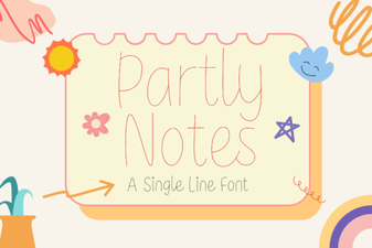 Partly Notes Font - Elegant Script Font for Creative Designs