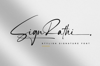 Sign Rathi Font - Elegant Script Typeface Free Download